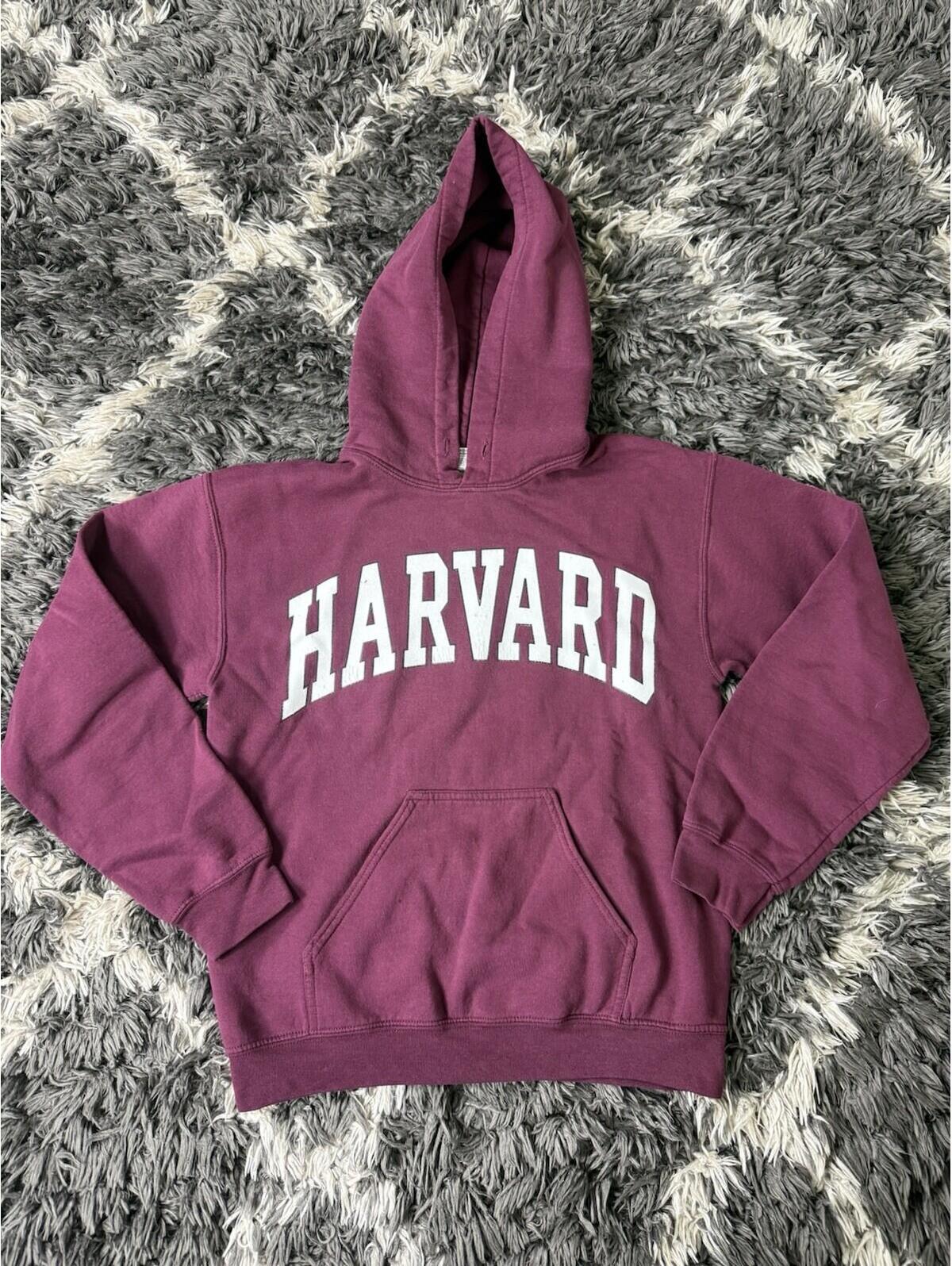 Vintage Harvard University Hoodie Mens Small Red Pullover Sweatshirt